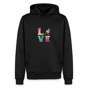 Basenji Love - Männer Premium Bio Hoodie - Schwarz - Vorne - Nico (187cm)