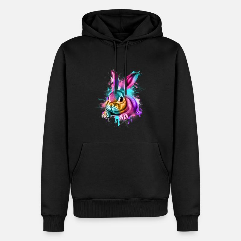 Lapin Lapin - Sweat à capuche Premium bio Homme - noir