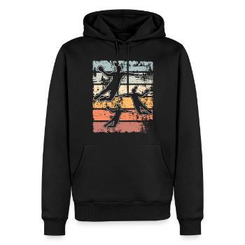 Handball Handballerin - Männer Premium Bio Hoodie - Schwarz - Vorne - Nico (187cm)