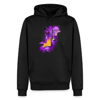 Basketball Basketballerin - Männer Premium Bio Hoodie - Schwarz - Vorne - Nico (187cm)