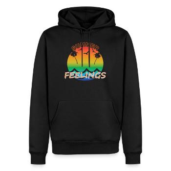 Summer Feelings - Männer Premium Bio Hoodie - Schwarz - Vorne - Nico (187cm)