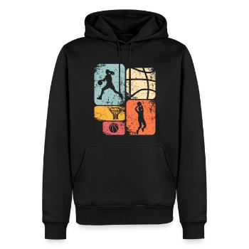 Basketball Basketballerin Frauen Basketball - Männer Premium Bio Hoodie - Schwarz - Vorne - Nico (187cm)