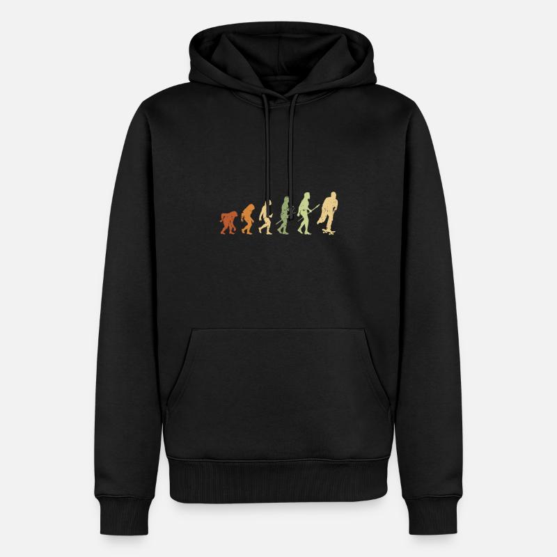 Skateboarding Evolution Skateboard Skater - Sweat à capuche Premium bio Homme - noir