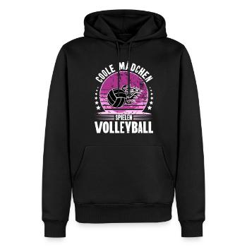 Volleyball - Männer Premium Bio Hoodie - Schwarz - Vorne - Nico (187cm)