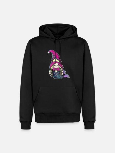 Mermaid Gnome Gnome - Men’s Premium Organic Hoodie - black
