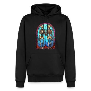 Halloween Stained Glass Stained Glass - Men’s Premium Organic Hoodie - black - Front - Nico (187cm)