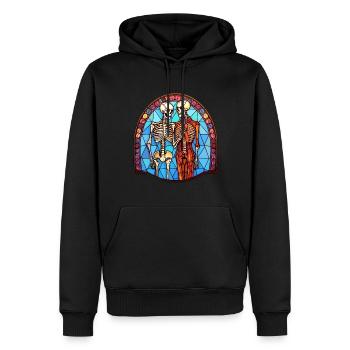 Halloween Stained Glass Stained Glass - Men’s Premium Organic Hoodie - black - Front - Nico (187cm)