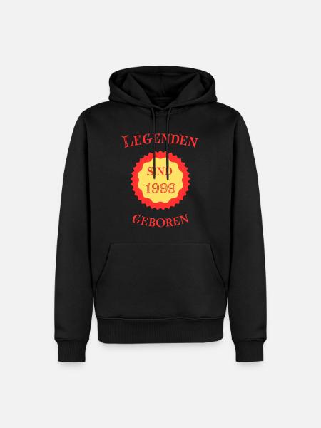 Legenden sind 1999 geboren - Männer Premium Bio Hoodie - Schwarz