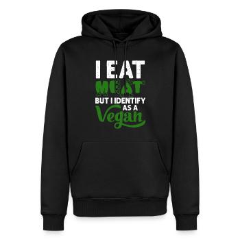 Vegan Veganismus - Männer Premium Bio Hoodie - Schwarz - Vorne - Nico (187cm)