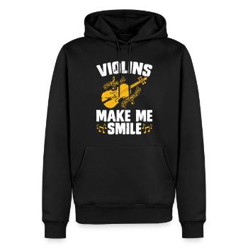 Violoniste violoniste - Sweat à capuche Premium bio Homme - noir - Devant - Nico (187cm)
