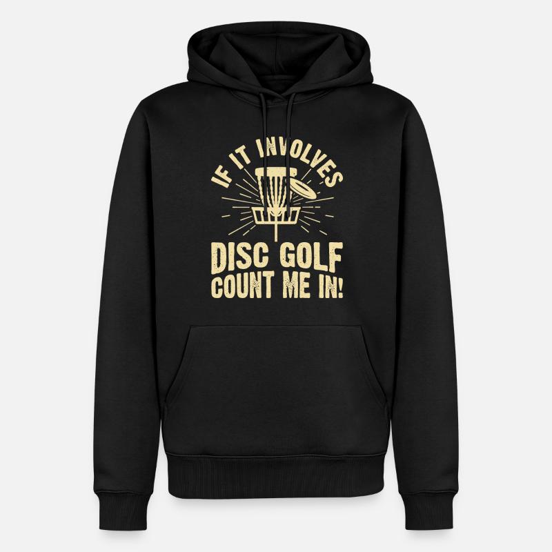 Discgolf Disc Golf - Sweat à capuche Premium bio Homme - noir