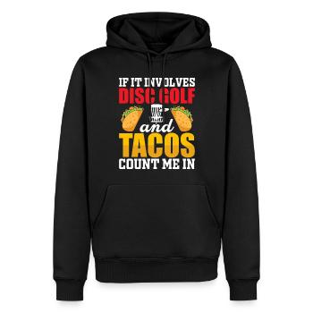 Disc Golf Tacos - Männer Premium Bio Hoodie - Schwarz - Vorne - Nico (187cm)