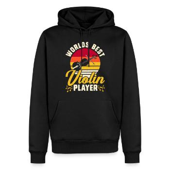 Violoniste violoniste - Sweat à capuche Premium bio Homme - noir - Devant - Nico (187cm)