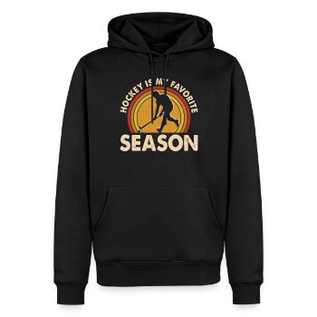 Hockey Eishockey Hockey sur glace - Sweat à capuche Premium bio Homme - noir - Devant - Nico (187cm)