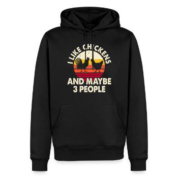 Chickens Chicken - Men’s Premium Organic Hoodie - black - Front - Nico (187cm)