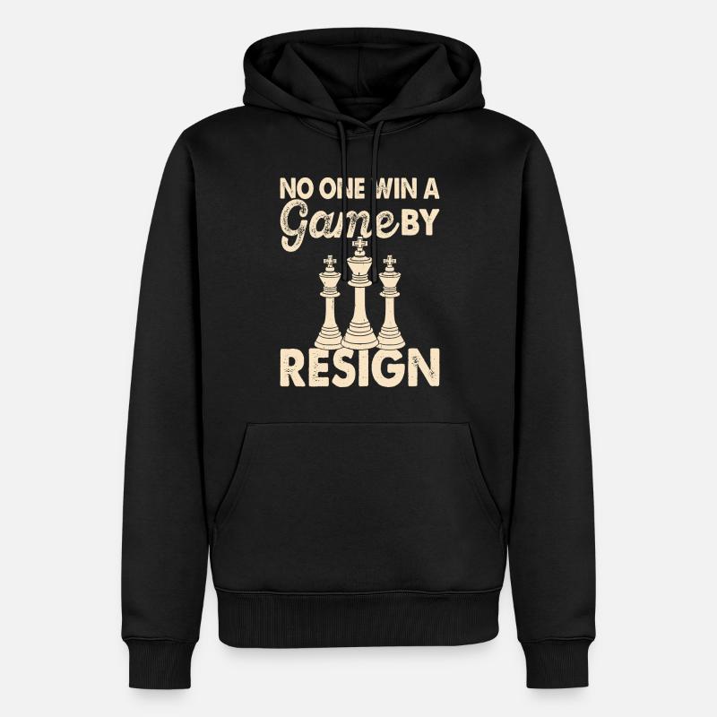 Échecs - Sweat à capuche Premium bio Homme - noir