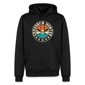 Chasseur d’arbalète - Sweat à capuche Premium bio Homme - noir - Devant - Nico (187cm)