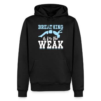Flotteur de natation - Sweat à capuche Premium bio Homme - noir - Devant - Nico (187cm)