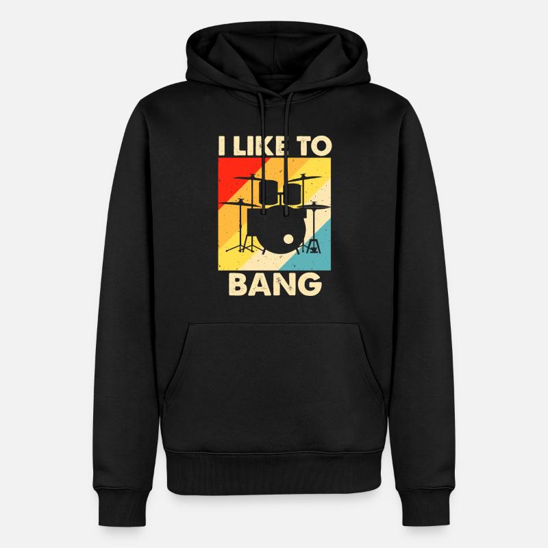 Batterie Batteur Batteur - Sweat à capuche Premium bio Homme - noir