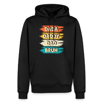 Papa Vater Vatertag - Männer Premium Bio Hoodie - Schwarz - Vorne - Nico (187cm)