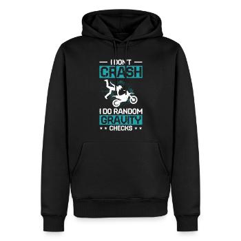 Motocross - Sweat à capuche Premium bio Homme - noir - Devant - Nico (187cm)