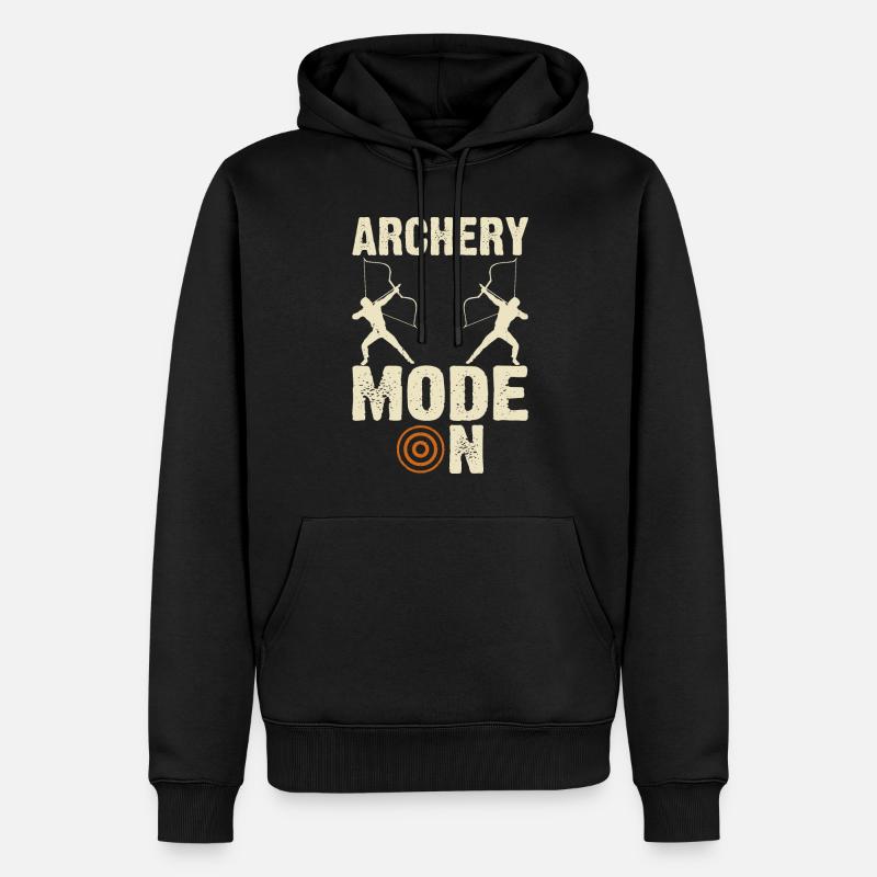 Archer Tir à l’arc - Sweat à capuche Premium bio Homme - noir