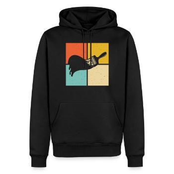 Pinsel Maler Künstler - Männer Premium Bio Hoodie - Schwarz - Vorne - Nico (187cm)