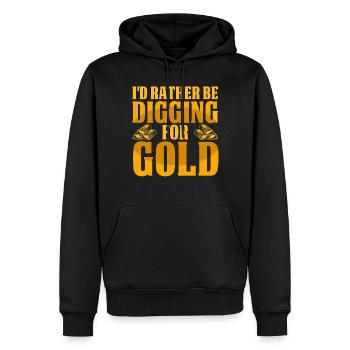 Goldwaschen Goldwäscher Goldschürfer Goldsucher - Männer Premium Bio Hoodie - Schwarz - Vorne - Nico (187cm)
