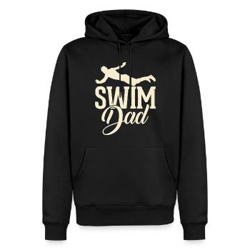 Swimming Swimmer Dad Dad Dad - Men’s Premium Organic Hoodie - black - Front - Nico (187cm)