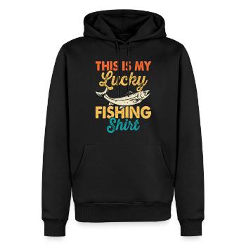 Angeln Angler Fischen - Männer Premium Bio Hoodie - Schwarz - Vorne - Nico (187cm)