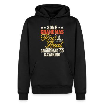 Kajak Kajakfahrer Kajaker Oma - Männer Premium Bio Hoodie - Schwarz - Vorne - Nico (187cm)