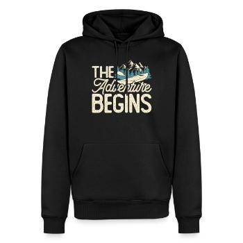 Kayak Kayakiste Kayakiste - Sweat à capuche Premium bio Homme - noir - Devant - Nico (187cm)
