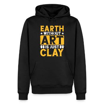 Kunst - Männer Premium Bio Hoodie - Schwarz - Vorne - Nico (187cm)