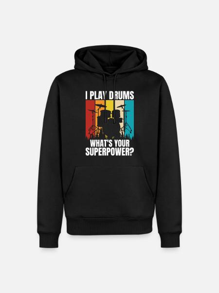 Drums Drummer Drummer - Men’s Premium Organic Hoodie - black