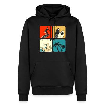 Surfen Surfer - Männer Premium Bio Hoodie - Schwarz - Vorne - Nico (187cm)