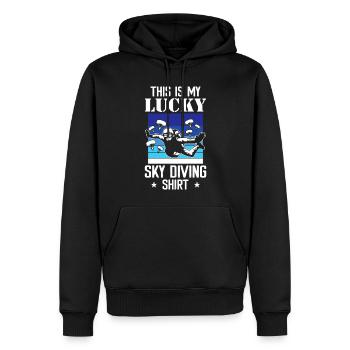 Skydive skydiving - Men’s Premium Organic Hoodie - black - Front - Nico (187cm)