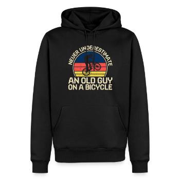Radfahren Fahrrad - Männer Premium Bio Hoodie - Schwarz - Vorne - Nico (187cm)