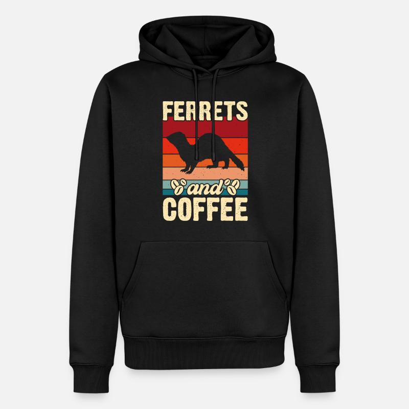 Frettchen - Männer Premium Bio Hoodie - Schwarz