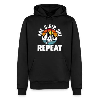 Ski Ski Skieurs - Sweat à capuche Premium bio Homme - noir - Devant - Nico (187cm)