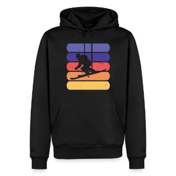 Ski Skifahren Skifahrer - Männer Premium Bio Hoodie - Schwarz - Vorne - Nico (187cm)