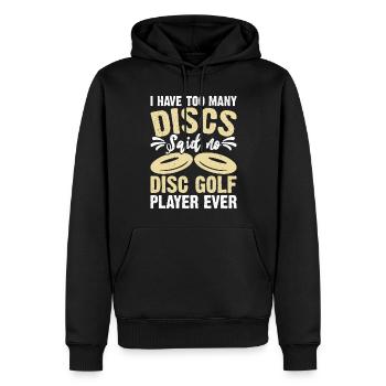 Discgolf Disc Golf - Männer Premium Bio Hoodie - Schwarz - Vorne - Nico (187cm)