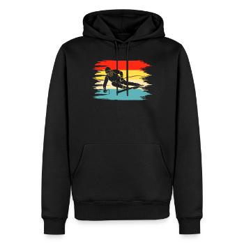 Ski Skifahren Skifahrer - Männer Premium Bio Hoodie - Schwarz - Vorne - Nico (187cm)
