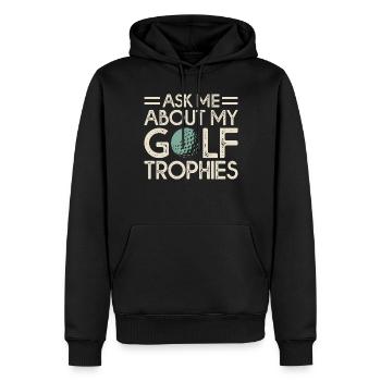 Golf Golfeur - Sweat à capuche Premium bio Homme - noir - Devant - Nico (187cm)