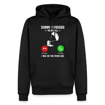 Kitesurf Kitesurfer Kiteboard Kitesurfing - Sweat à capuche Premium bio Homme - noir - Devant - Nico (187cm)