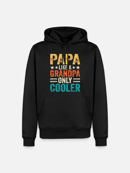 Papa opa - Männer Premium Bio Hoodie - Schwarz