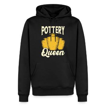 Poterie Poterie Poterie - Sweat à capuche Premium bio Homme - noir - Devant - Nico (187cm)