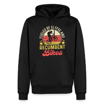Bicyclette - Sweat à capuche Premium bio Homme - noir - Devant - Nico (187cm)