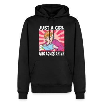 Just a Girl Who Loves Anime Funny Anime Lovers - Men’s Premium Organic Hoodie - black - Front - Nico (187cm)