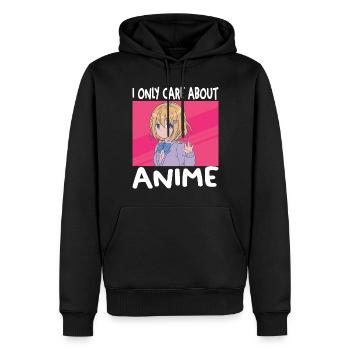 I Only Care About Anime Funny Anime Lovers Boy - Men’s Premium Organic Hoodie - black - Front - Nico (187cm)