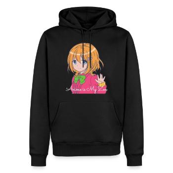 Anime is my Zen Funny Anime Theme - Men’s Premium Organic Hoodie - black - Front - Nico (187cm)